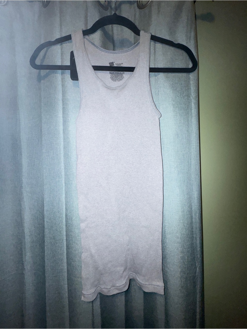 Hanes Light Gray Ribbed Tank Top